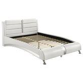 Jeremaine Upholstered Sleigh Bed White